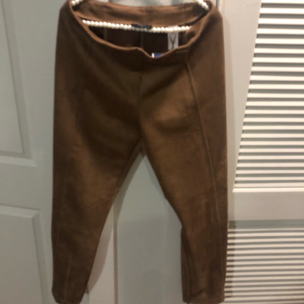 Faux leather pants